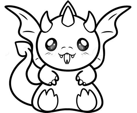 dragones kawaii para colorear|imagenes de dragones para pintar.